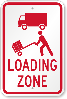 Non-Reflective Parking Signs with Vinyl Lettering