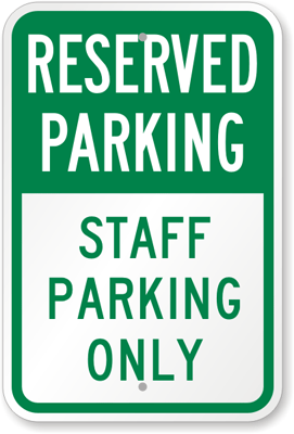 Non-Reflective Parking Signs with Vinyl Lettering