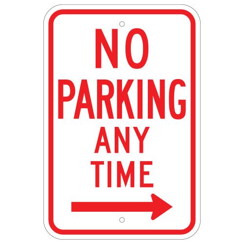 Non-Reflective Parking Signs with Vinyl Lettering