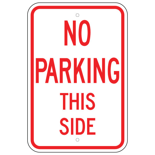 Non-Reflective Parking Signs with Vinyl Lettering